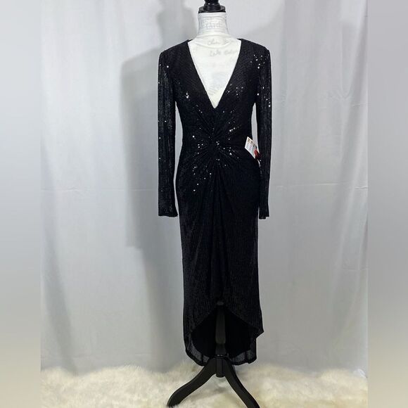 Mac Duggal Ieena Sequin Knotted Midi Dress size 6 - Picture 4 of 13